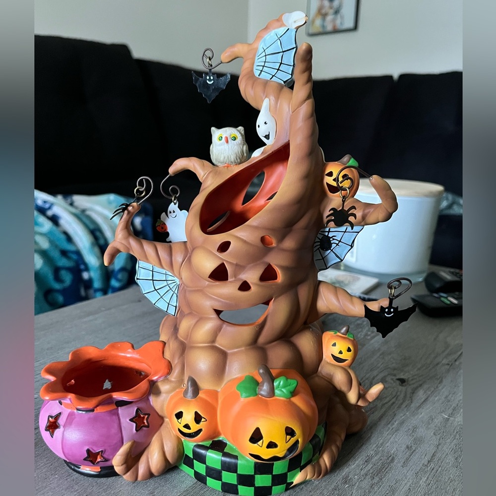 Halloween themed Pumpkin Home Decor Candle Holder